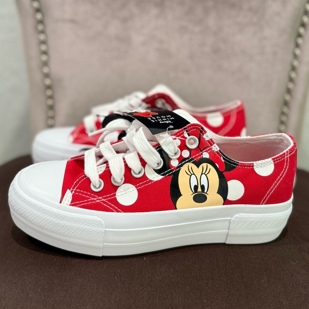 NEW Disney Minnie Mouse Canvas Platform Sneakers